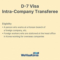 D-7 Visa(Intra-Company Transferee)